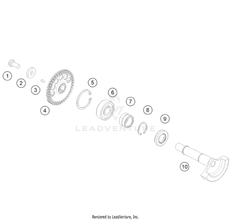Balancer Shaft 300 XC-W TPI USA ENGINE - 2024 Schematic