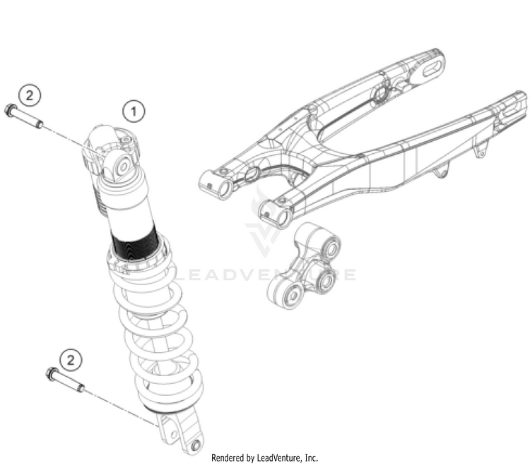Shock Absorber 300 XC TPI US CHASSIS - 2022 Schematic