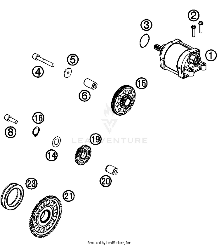 Electric Starter 450 SX-F FACT. REPL. USA Engine - 2012 Schematic
