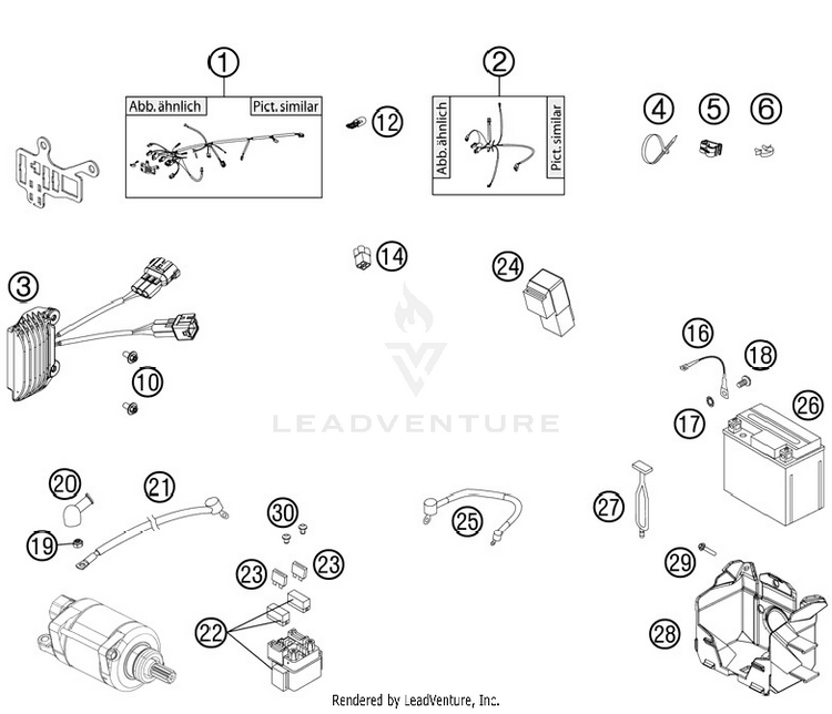 Wiring Harness 250 XCFW Chassis - 2012 Schematic