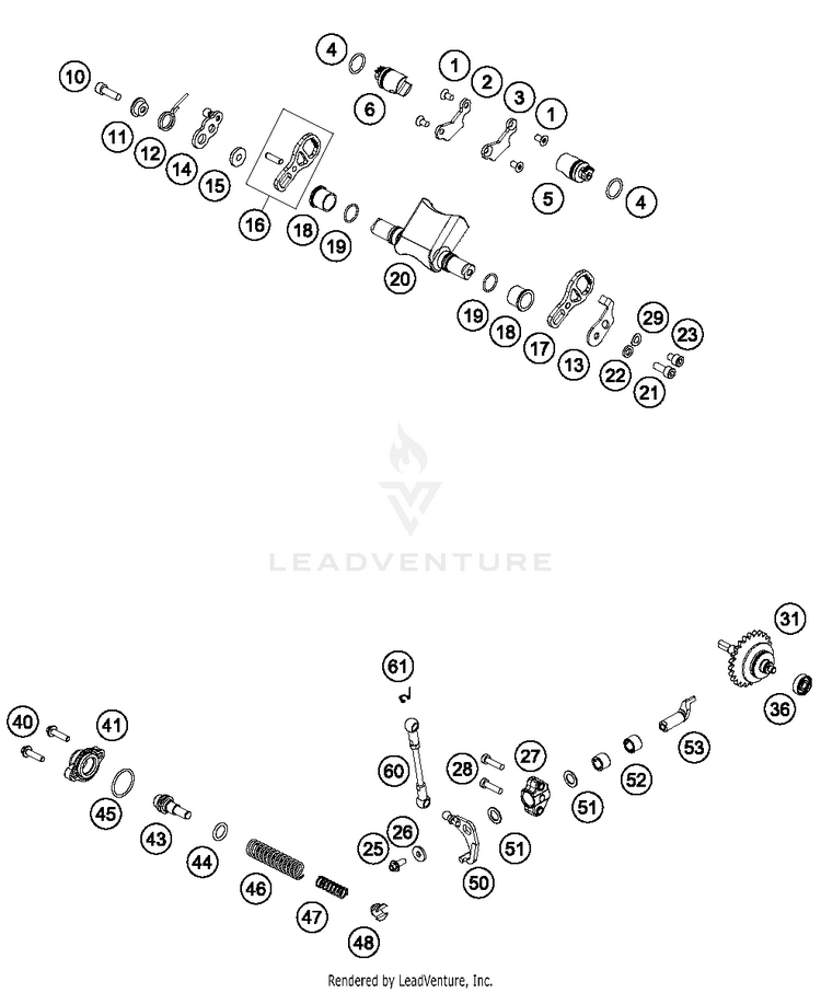 Exhaust Control 250 XC-W TPI ENGINE - 2018 Schematic