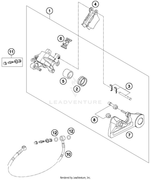 Brake Caliper Rear Schematic