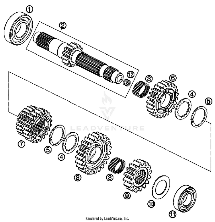 Transmission I - Main Shaft 690 LC4 Engine - 2007 Schematic