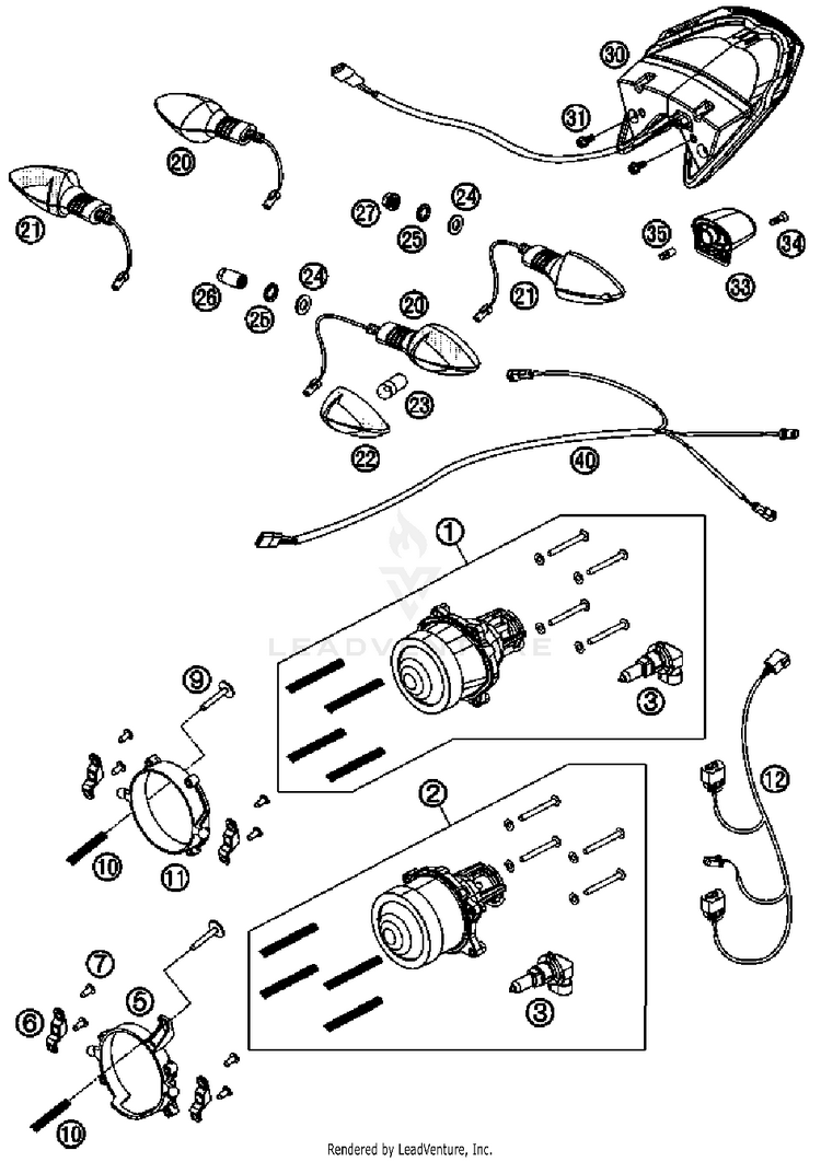 Lighting System 690 Duke Chassis - 2008 Schematic