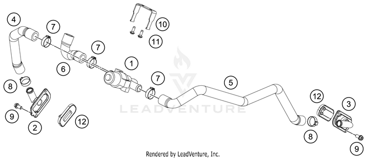 Secondary Air System Sas 1290 SUPER ADVENTURE S ENGINE - 2020 Schematic