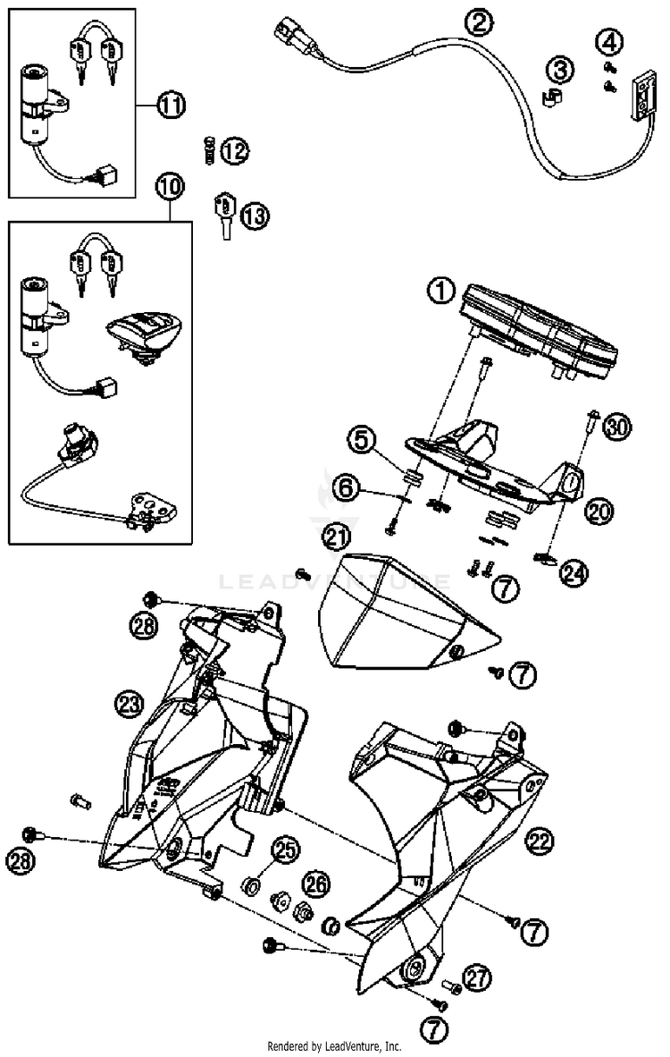 Instruments / Lock System 690 Duke Chassis - 2008 Schematic
