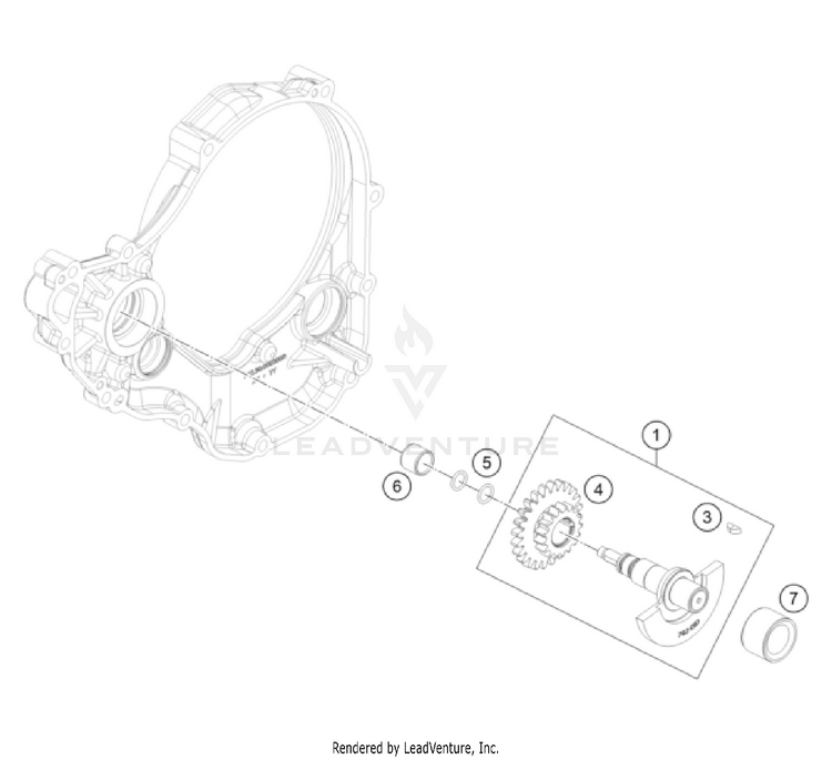 Balancer Shaft 350 SX-F Engine - 2022 Schematic