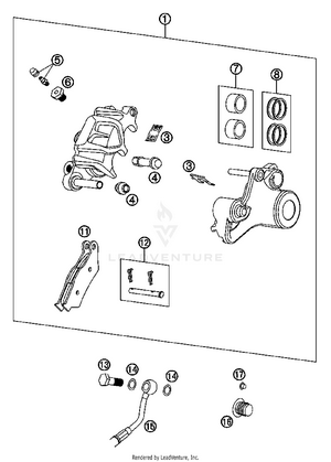 Brake Caliper Rear Schematic