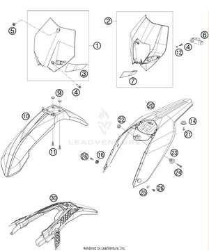 Maske, Kotflügel Schematic