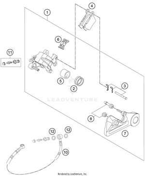 Rear Brake Caliper Schematic