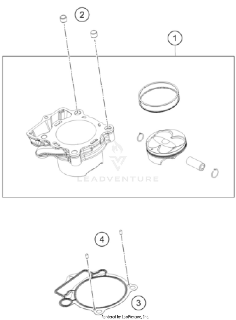 Cylinder 250 SX-F ENGINE - 2026 Schematic