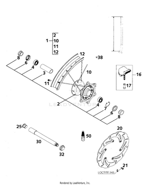 Front Wheel Sx, Exc Schematic