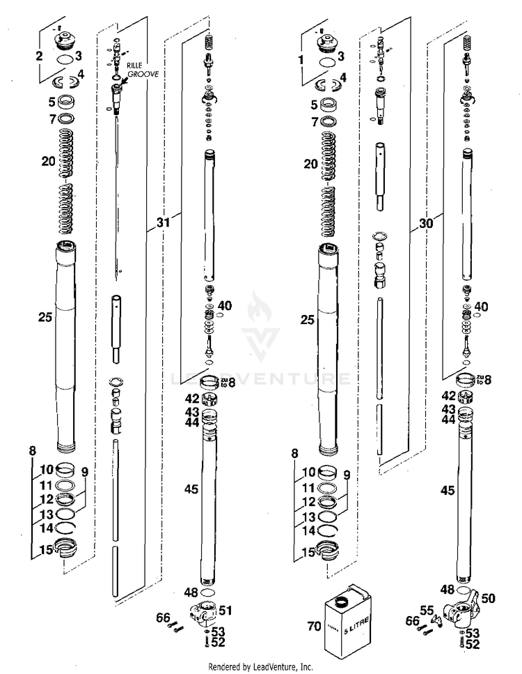 Frok Legs White Power 620 RXC-E Chassis - 1997 Schematic