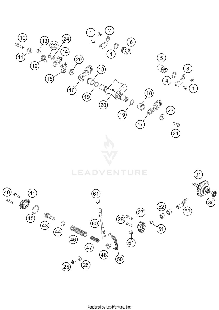 Exhaust Control 250 XC-W TPI Engine - 2021 Schematic