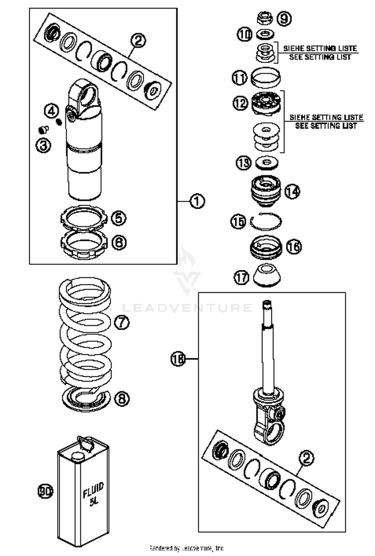 Monoshock Disassembled 50 SX Mini Chassis - 2014 Schematic