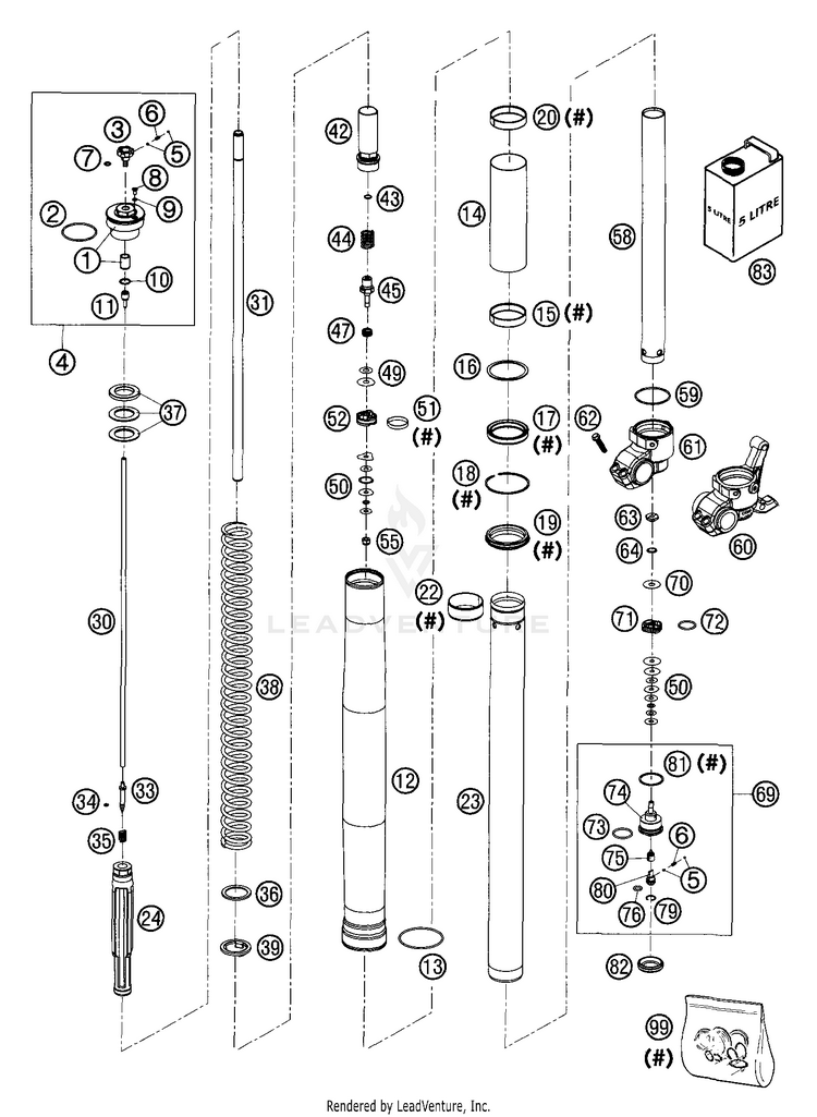 Fork Legs Wp Usd 48 300 MXC Chassis - 2003 Schematic