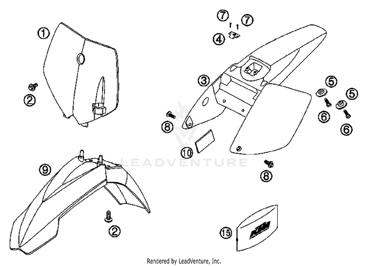 Mask, Fenders 65 SX Chassis - 2007 Schematic