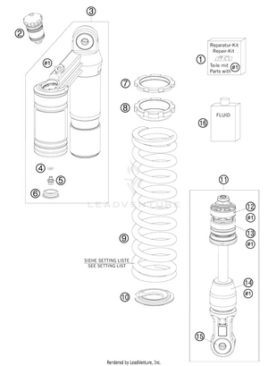 Shock Absorber Disassembled Schematic