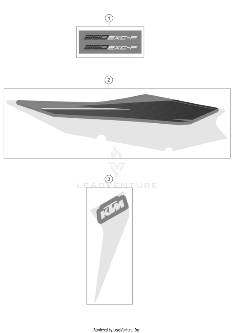 Decal 350 EXC-F US CHASSIS - 2022 Schematic