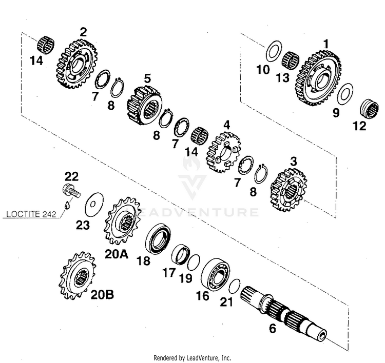 Transmission Ll 620 RXC Engine - 1996 Schematic