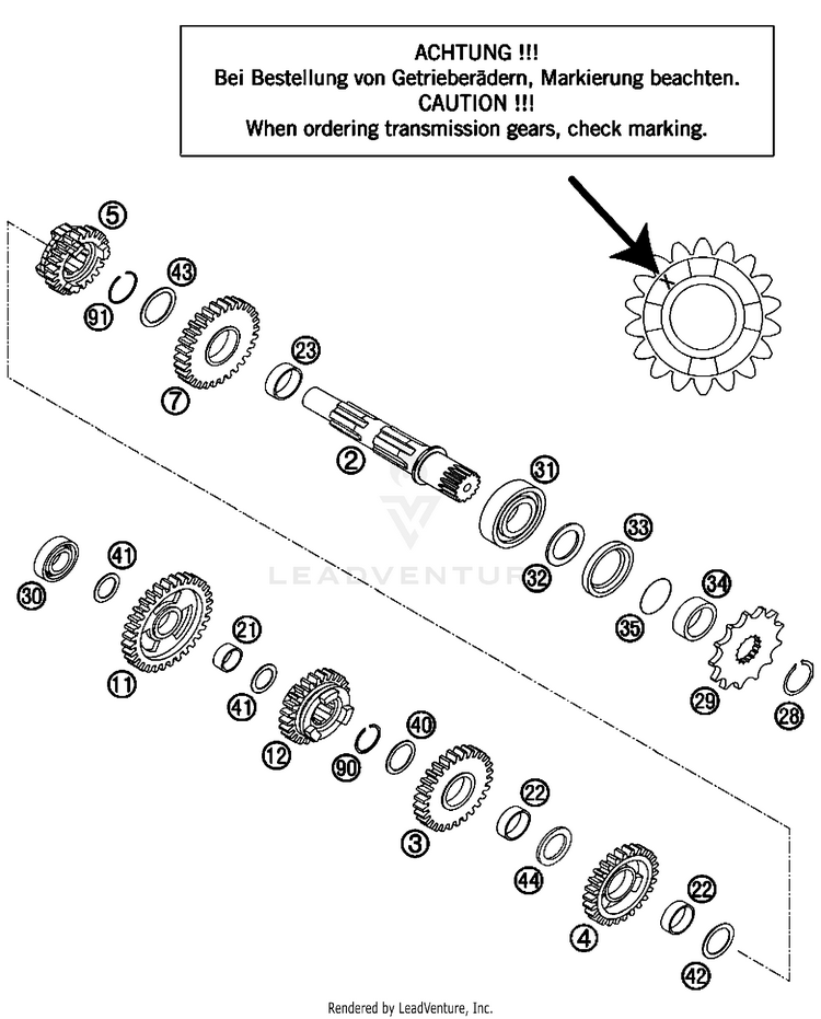 Transmission Ii - Countershaft 200 XC Engine - 2008 Schematic
