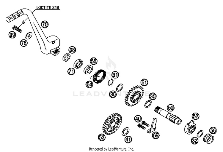 Kickstarter 200 XC Engine - 2007 Schematic