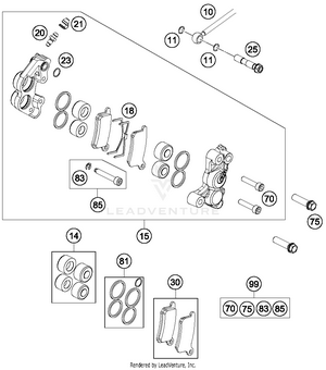 Brak Caliper Front Schematic