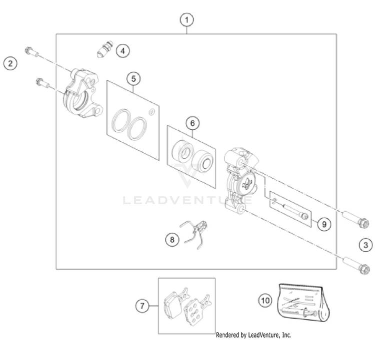 Front Brake Caliper Schematic