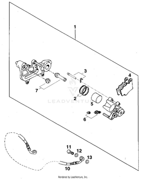 Brake Caliper Rear Schematic