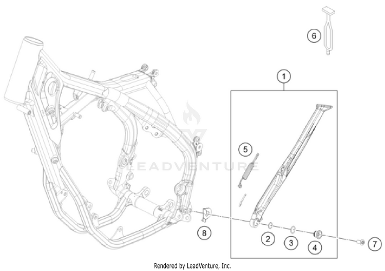 Side / Center Stand 300 XC CHASSIS - 2023 Schematic