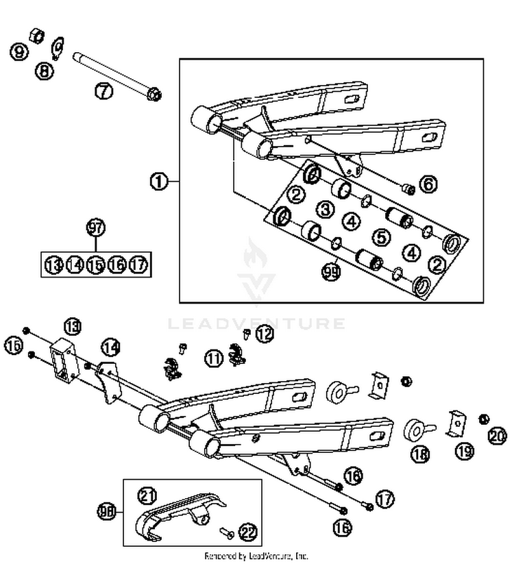 Swing Arm 50 SX Mini Chassis - 2014 Schematic