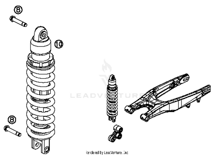 Shock Absorber 300 XC Chassis - 2014 Schematic