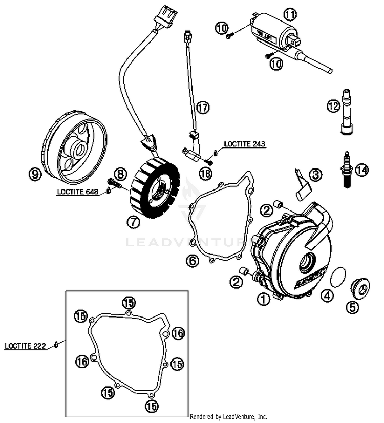 Ignition System 690 LC4 Engine - 2007 Schematic