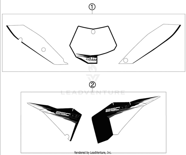 Decal 250 SX-F Chassis - 2010 Schematic