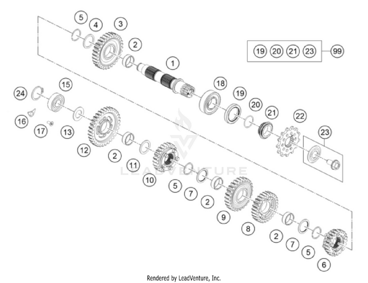 Transmission Ii - Countershaft Schematic