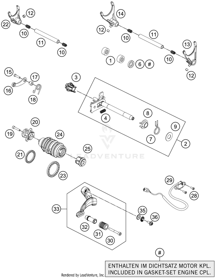 Shifting Mechanism 1290 SUPER ADVENTURE S ENGINE - 2020 Schematic