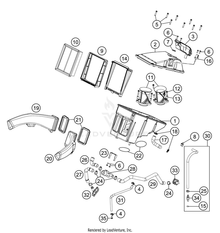 Air Filter 1290 SUPER ADVENTURE S SILVER CHASSIS - 2020 Schematic