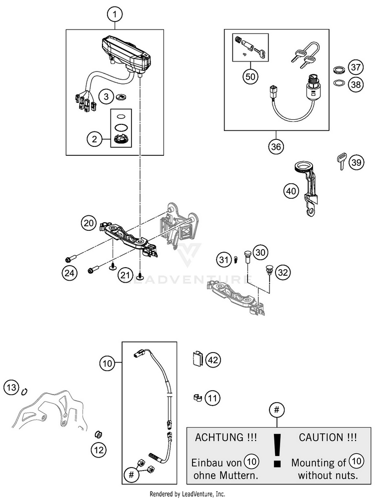 Instruments / Lock System 450 EXC-F SIX DAYS CHASSIS - 2019 Schematic