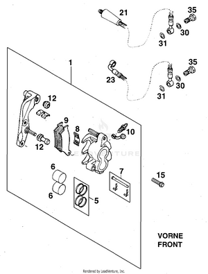 Brake Caliper Front Schematic
