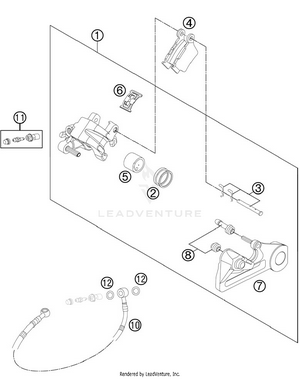 Brake Caliper Rear Schematic