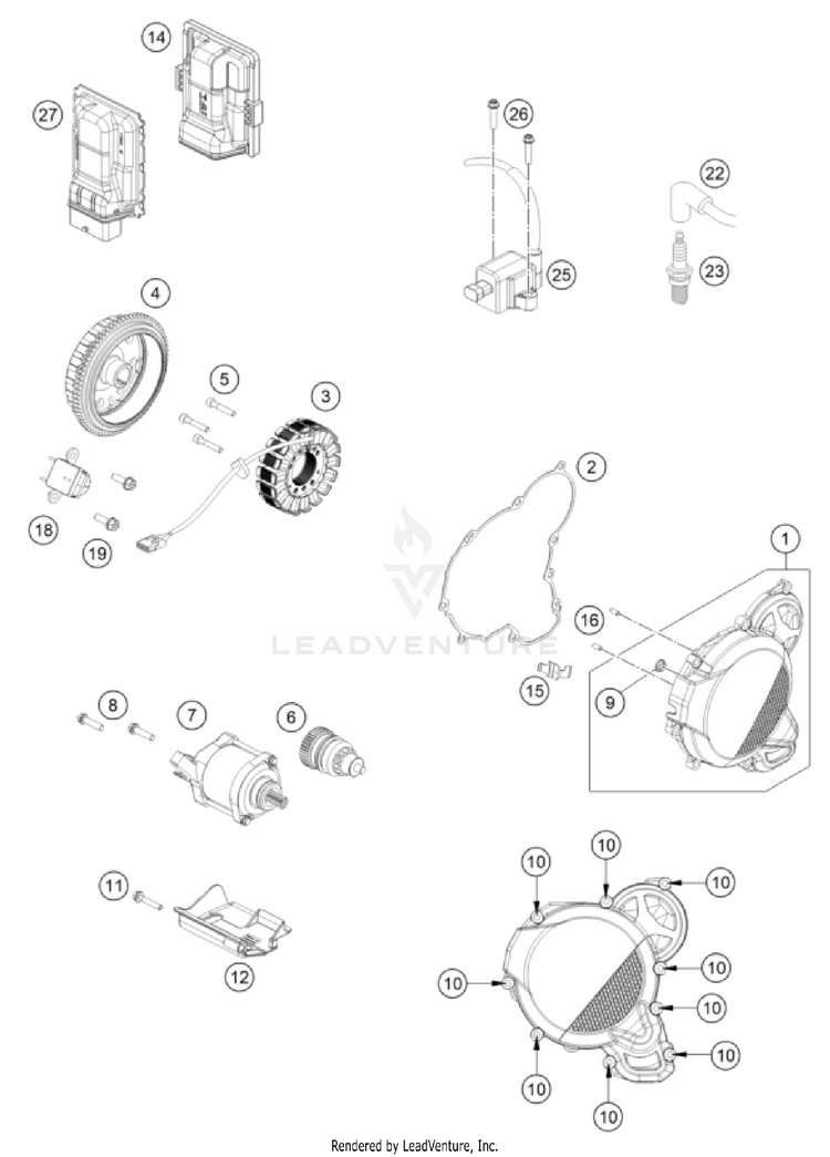 Ignition System 300 XC-W TPI USA ENGINE - 2024 Schematic