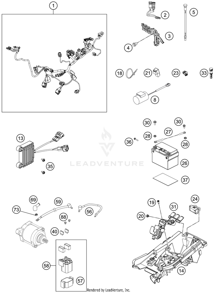 Wiring Harness 300 XC TPI CHASSIS - 2020 Schematic