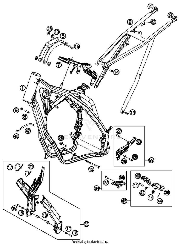 Frame 300 XCW Sixdays Chassis - 2014 Schematic