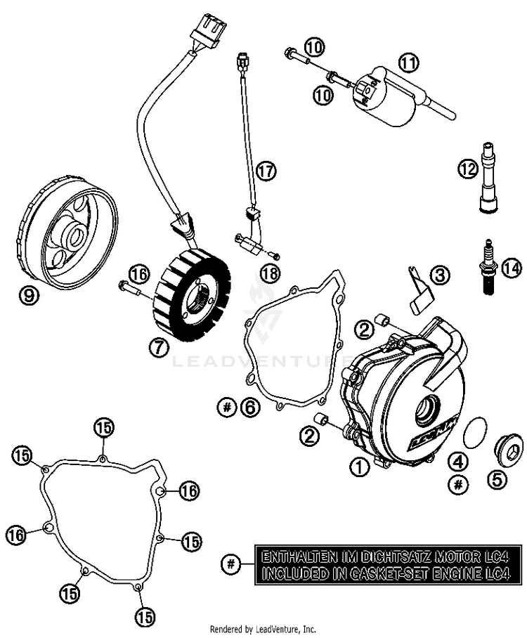 Ignition System 690 Enduro Engine - 2012 Schematic