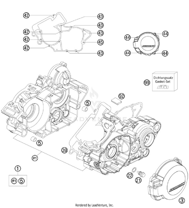 Engine Case 200 XCW Engine - 2012 Schematic