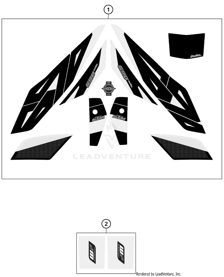 Decal 690 DUKE WHITE Chassis - 2016 Schematic