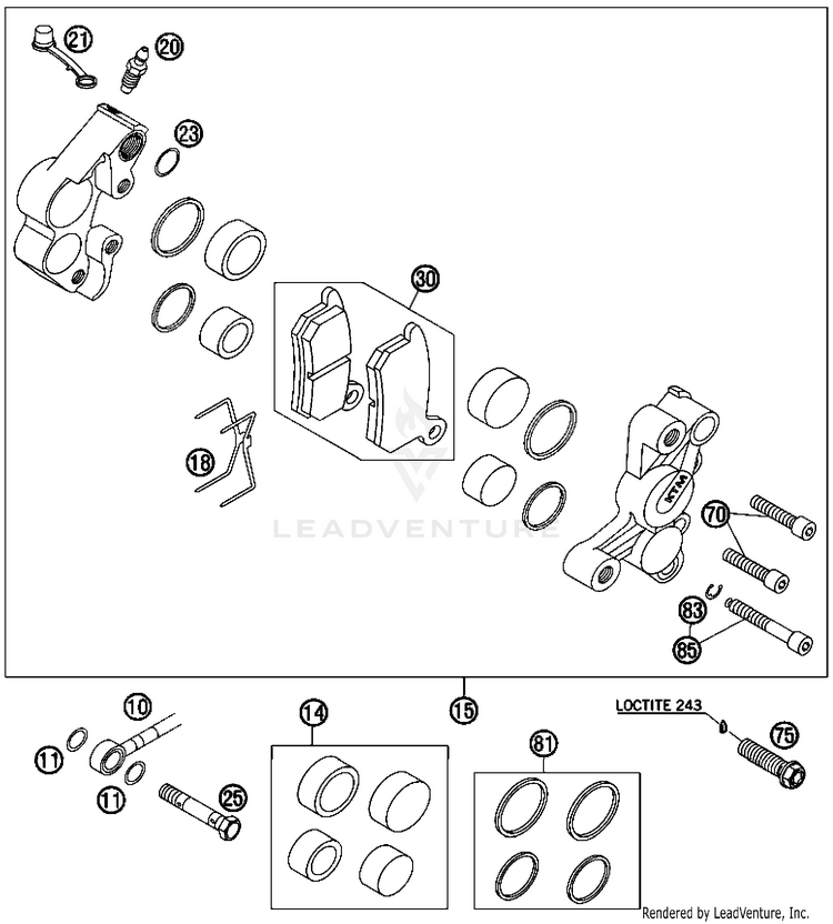 Brake Caliper Front Schematic