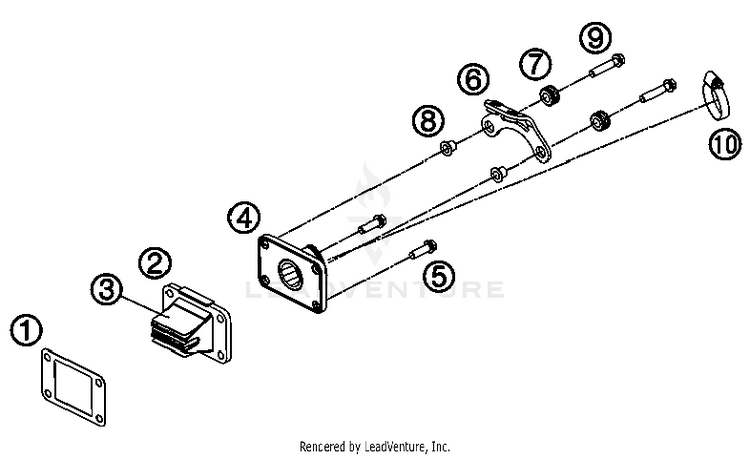Reed Valve Case 50 SX Mini Engine - 2013 Schematic