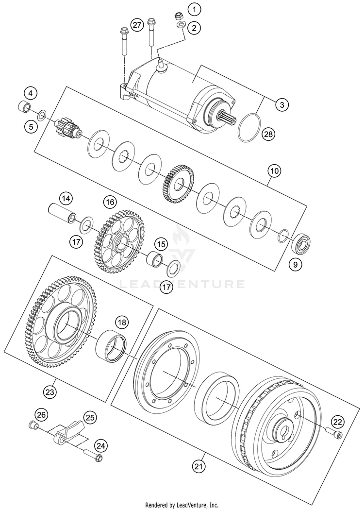 Electric Starter 1290 SUPER ADVENTURE S ENGINE - 2020 Schematic