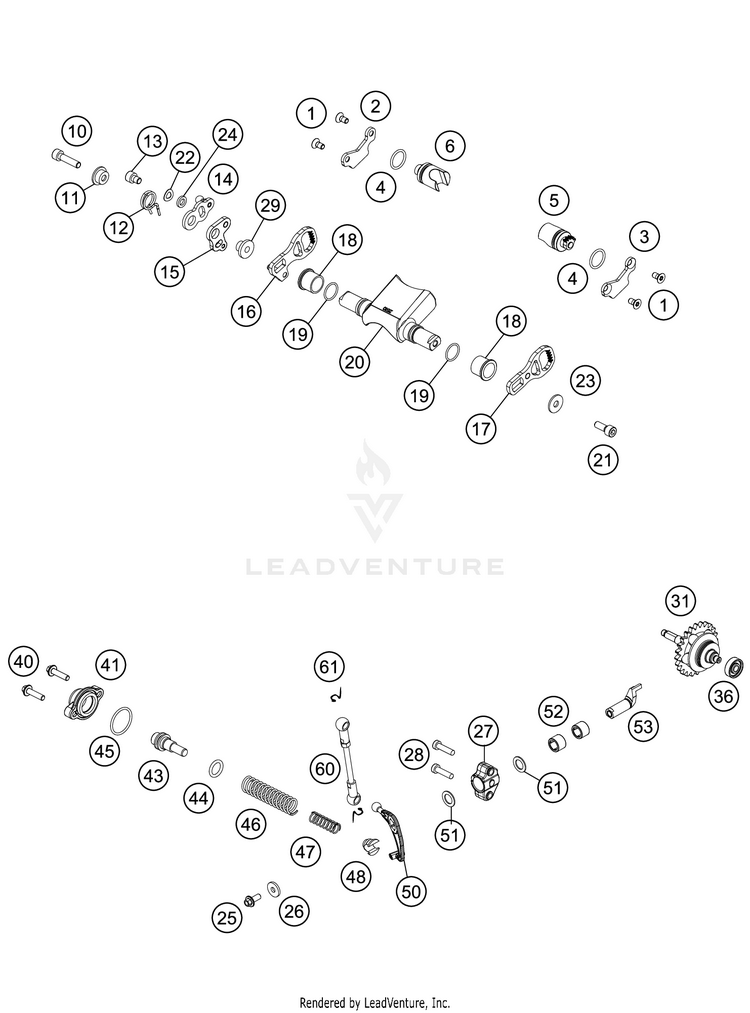 Exhaust Control 250 XC TPI Engine - 2021 Schematic
